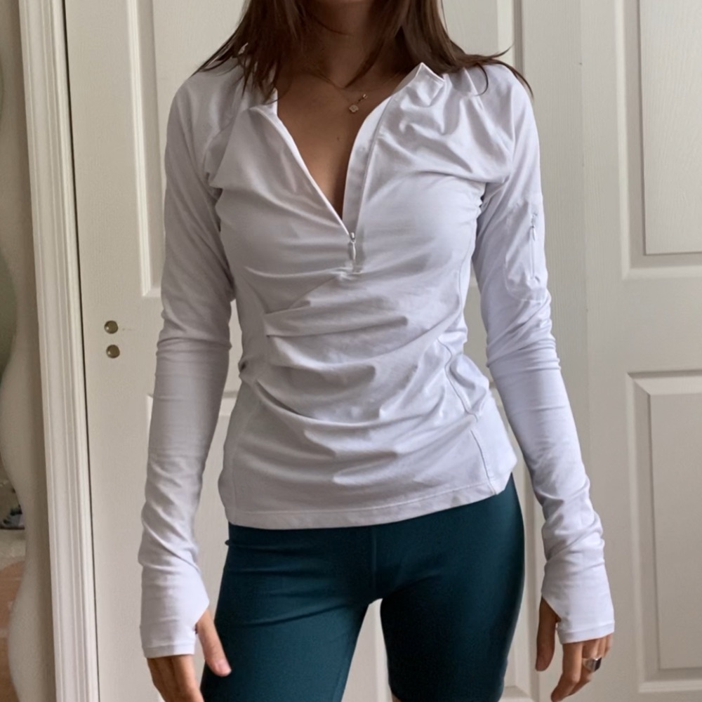Athleta Breathable Quarter Zip Pullover